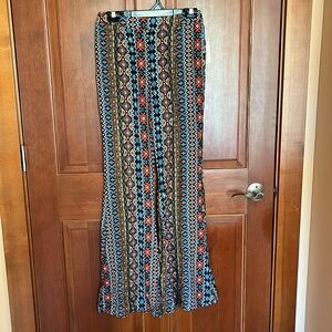 70’s Style Hippie Retro Patterned Bell Bottom Pants ONLY